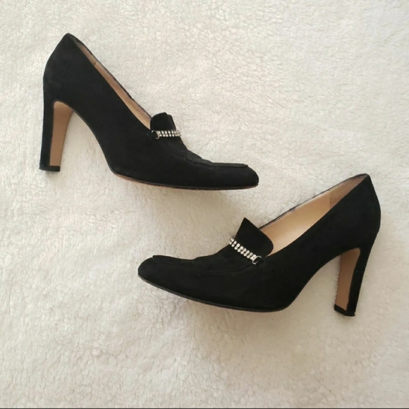 Franco Troise | Shoes | Franco Troise Black Pumps With Rhinestones |  Poshmark